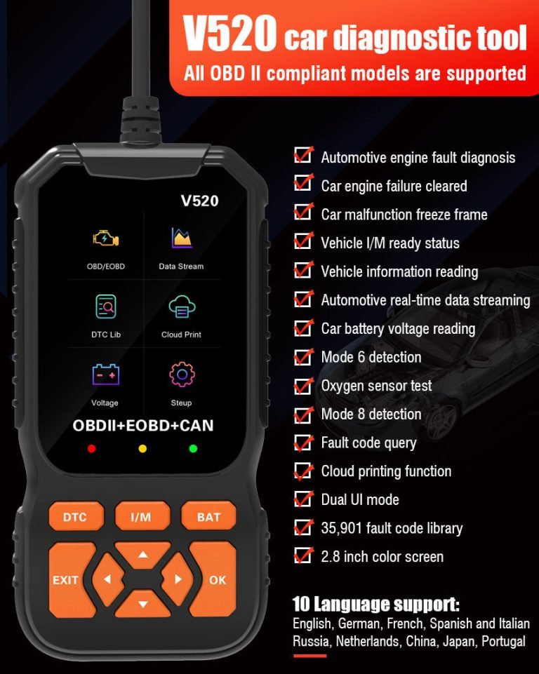 v520 - Drove West OBDII Scanner v520