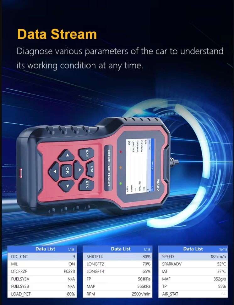 m302 - Drove West OBDII Scanner m302